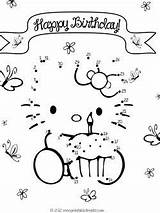 Kitty Hello Dot Birthday Color Numbers Box Party Printables Dots Connect Crayons Printabletreats Coloring Printable Bags Instead Add Do Favor sketch template