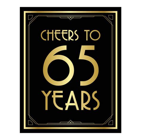Cheers To 65 Years Happy 65th Birthday Cheers To 65 Years