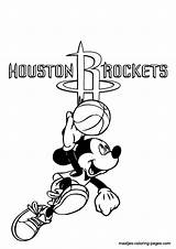 Coloring Pages Lakers Los Angeles Houston Rockets Logo Nba Mickey Mouse Basketball Utah Jazz Drawing La Cavaliers Cleveland Sheets Printable sketch template