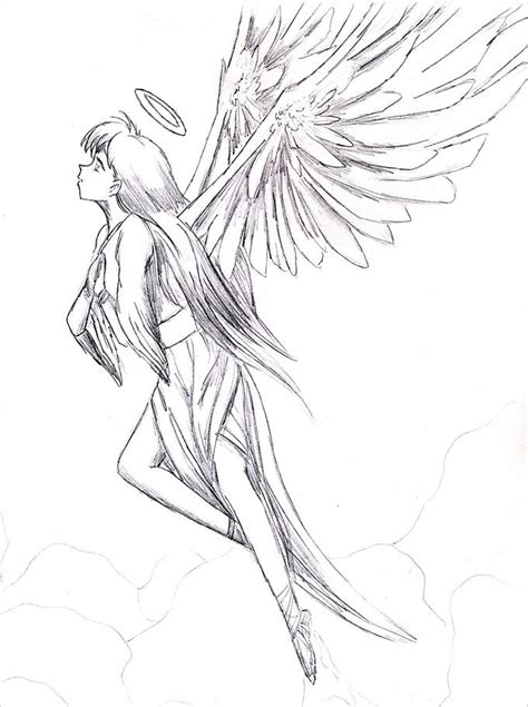 angel drawings  drawings   premium templates angel drawing anime