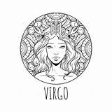 Coloring Zodiac Pages Virgo Signs Sign Printable Sept Aug Da Valentine Printables Comments Women Popsugar sketch template