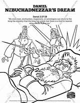 Coloring Pages Nebuchadnezzar Sunday School Daniel Dream Bible Kids sketch template