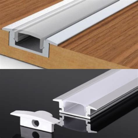 atom led strip light aluminium recessed profile milky cover cabinet led channel uk led lights