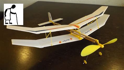 glider rubber band elastic powered flying plane airplane fun