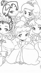Coloring Princess Baby Disney Pages Princesses Getdrawings sketch template