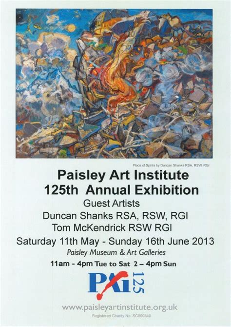 exhibition poster paisley art institute