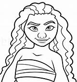 Moana Vaiana Dragoart sketch template