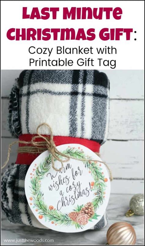 minute christmas gift blanket  printable gift tag christmas