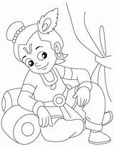 Krishna Coloring Pages Baby Drawing Bheem Lord Colouring Rest Chota Outline Kids Chhota Sketch Line Clipart Time Template Sudama Adult sketch template