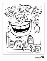 Dental Coloring Kids Health Oral Teeth Dentist Pages Activities Care Choose Board sketch template
