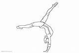 Gymnastics Coloring Pages Clipart Printable Color Kids Print Adults sketch template