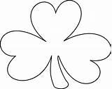 Clover Shamrock Clipart Coloring Lineart Clipartof Clipartmag sketch template