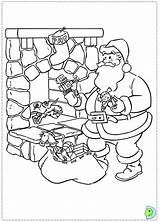 Dinokids Coloring Claus Santa Close sketch template