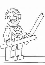 Lego Coloring Pages Nightwing Batman Super Heroes Printable Grayson Dick Wolverine Online Kids Supercoloring Color Print Hulk Powerful Colorear Ninjago sketch template