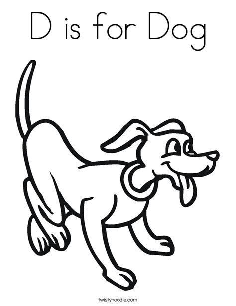dog coloring page twisty noodle