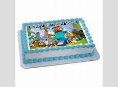 similar to Minecraft Personalized edible image, cake topper on Etsy