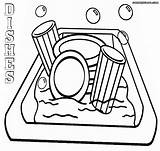 Dishes Drawing Coloring Pages Getdrawings sketch template
