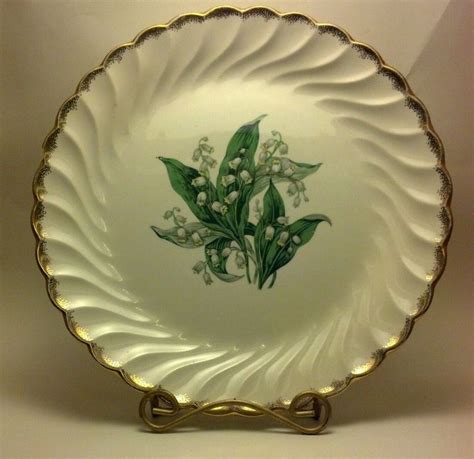 vintage royal china lily   valleygolden valley platter lily   valley lily vintage