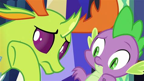 Image Thorax And Spike Looking At Twilight Sparkle S7e15