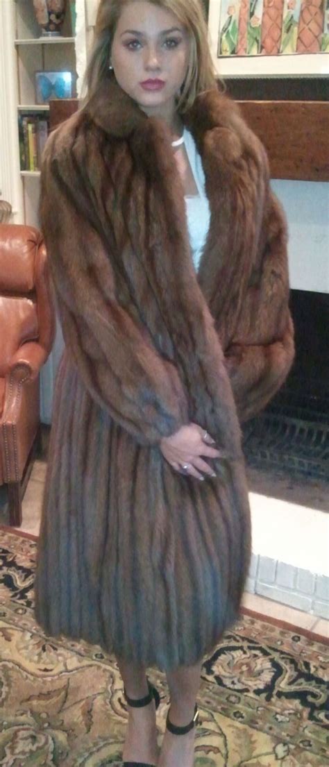Full Length Russian Sable Coat Size 8 10 Fur Ebay And