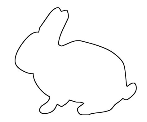 bunny outline template clipart