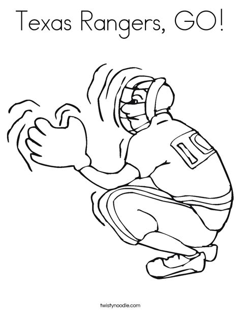 texas rangers  coloring page twisty noodle