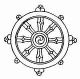 Symbol Dharma Wheel Buddhism Choose Board Tattoos Buddhist sketch template