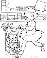 Coloring Pages Grocery Kids Color Store Print Printable Raising Raisingourkids Vintage Books Family Book Help Printing Comments sketch template