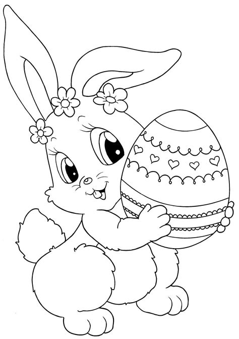 printable easter bunny colouring pages