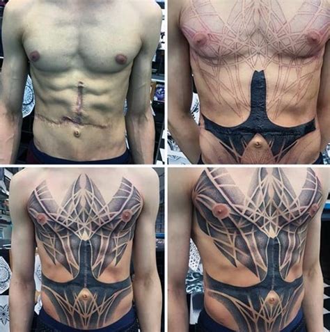 50 Chest Cover Up Tattoos For Men Upper Body Design Ideas