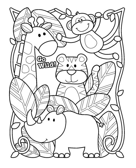 zoo map coloring page
