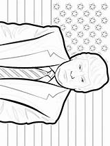 Coloring Pages Presidents Printable President sketch template