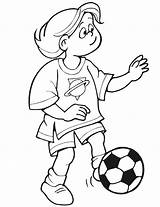 Coloring Ball Pages Soccer Popular Kicking Girl sketch template
