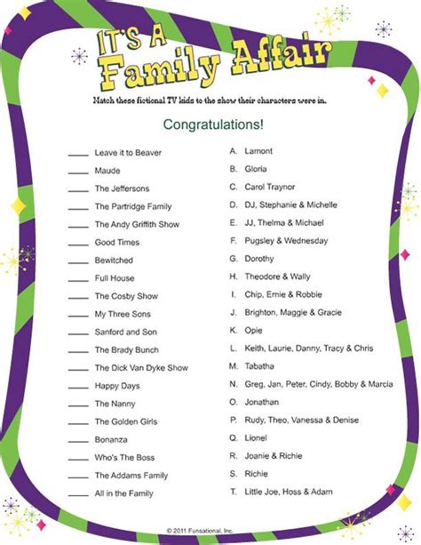 printable family reunion worksheets   images family
