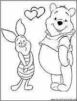 Pooh Valentine Coloring Pages Winnie Kids Color Fun Collection Disney sketch template