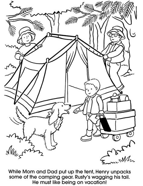 camping coloring pages kids coloring activity pages pinterest