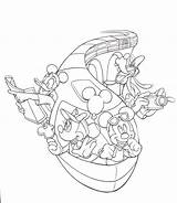 Disney Coloring Pages Mickey Monorail Walt Sheets Riding Mouse Donald Adults Wdw Adult Stationary Goofy sketch template