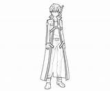 Kirito Coloring Pages Sword Look Coloriage Dessin Jozztweet Sao Getdrawings Lineart Bianoti Du Color Anime Printable Getcolorings sketch template