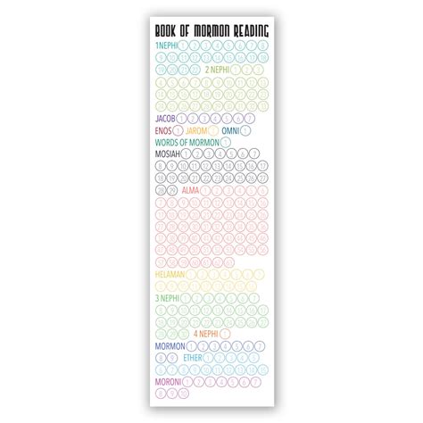 book  mormon reading chart printable printable word searches