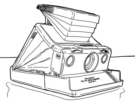 polaroid camera drawing  getdrawings