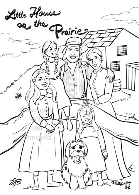 house   prairie coloring page