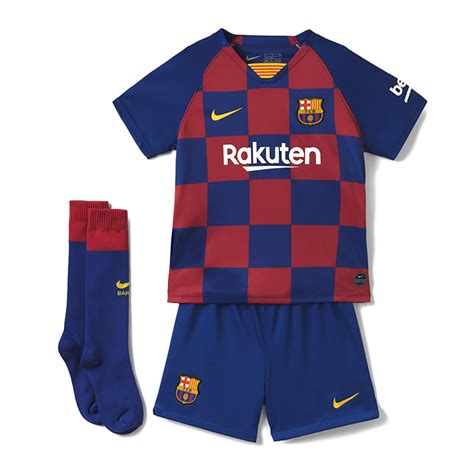 fc barcelona nike fc barcelona home  conjunto camiseta short junior bluered private