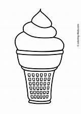 Cone Coloring Getcolorings Icecream sketch template