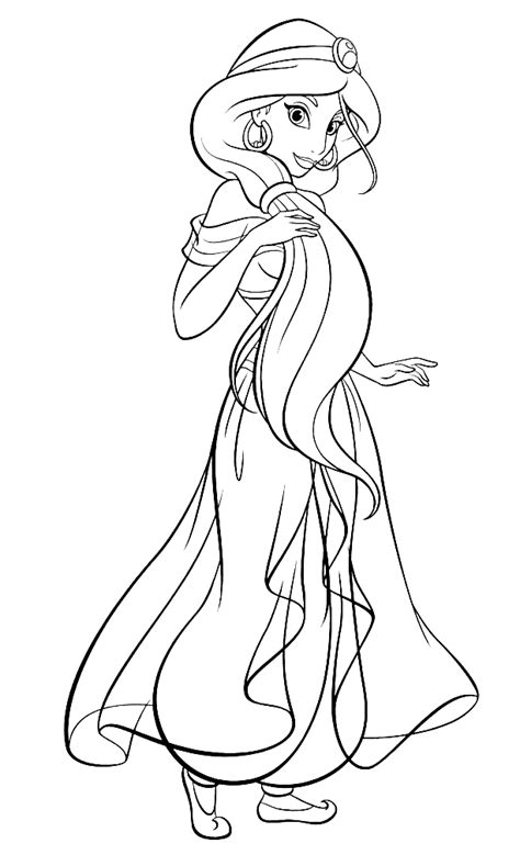 coloring pages disney princess jasmine   coloring pages