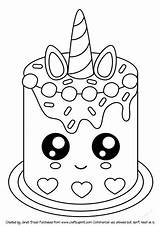 Cake Unicorn sketch template
