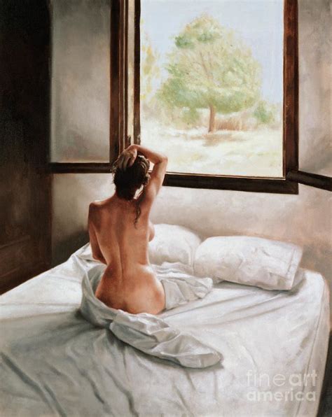 Naked Woman In Bed By A Window Adm2720