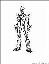 Coloring Ben Pages Swampfire Alien Force Popular sketch template