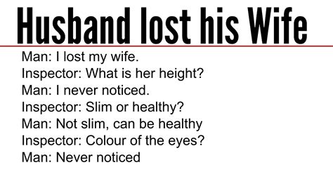 husband lost  wife