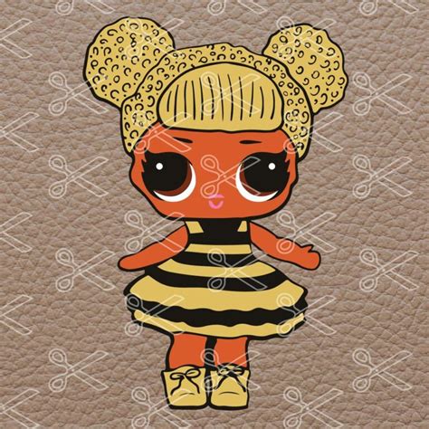 lol doll svg queen bee cut files dxf png eps  cricut  silhouette
