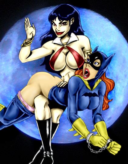 vampirella and batgirl superhero spanking and paddling